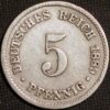 Germany Empire 5 Pfennig 1889 J KM#3 - Image 2