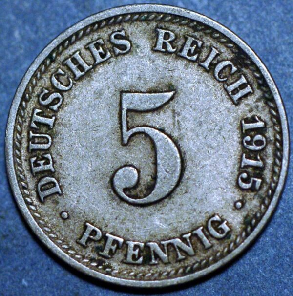 Germany Empire 5 Pfennig 1915 D KM#11