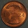 Germany Weimar Republic 2 Reichspfennig 1924 A KM# 38 - Image 2