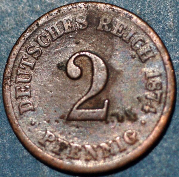 Germany 2 Pfennig 1874 Wilhelm I KM# 2