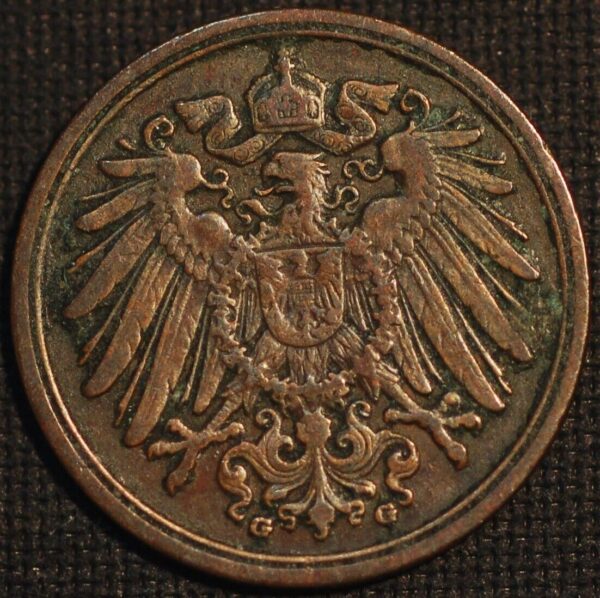 Germany 1 Pfennig 1903 G Wilhelm II KM# 10 - Image 2