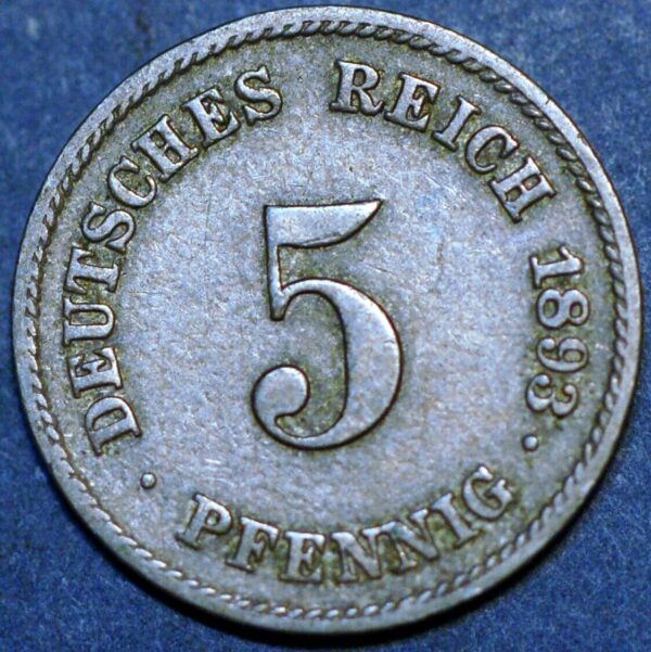 Germany Empire 5 Pfennig 1893 F KM# 11