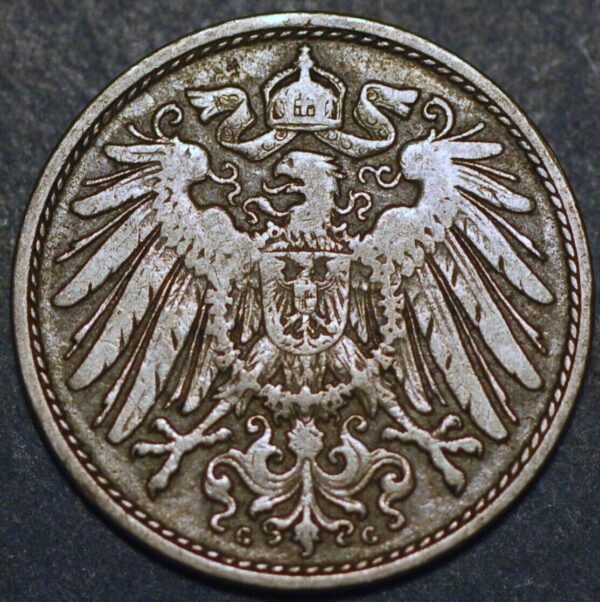 Germany Empire 10 Pfennig 1899 G Wilhelm II KM# 12 - Image 2