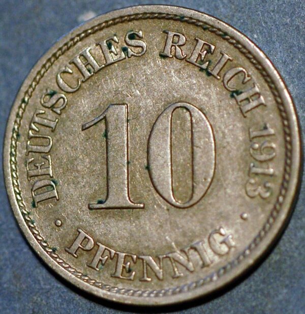 Germany Empire 10 Pfennig 1913 J Wilhelm II KM# 12