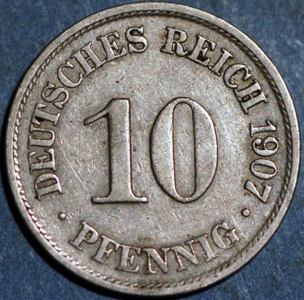 Germany Empire 10 Pfennig 1907 A Wilhelm II KM# 12