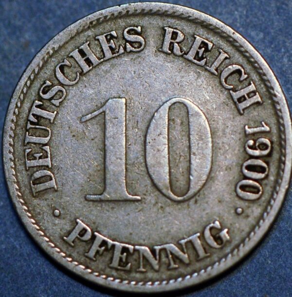 Germany Empire 10 Pfennig 1900 G Wilhelm II KM# 12