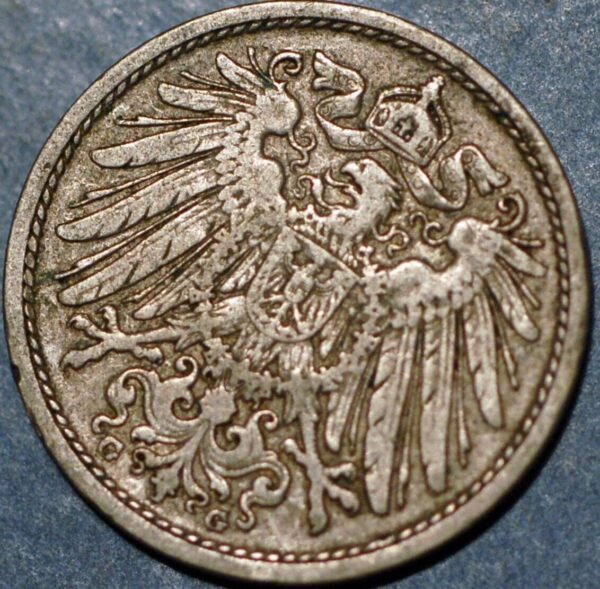 Germany Empire 10 Pfennig 1907 G Wilhelm II KM# 12 - Image 2