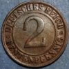 Germany Weimar Republic 2 Reichspfennig 1923 G KM# 38