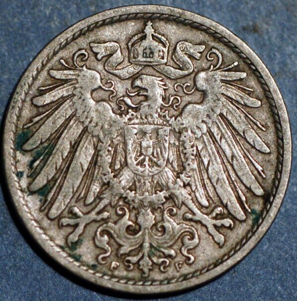 Germany Empire 10 Pfennig 1907 F Wilhelm II KM# 12 - Image 2