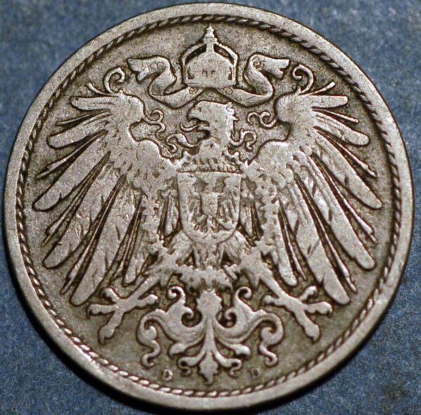 Germany Empire 10 Pfennig 1901 D Wilhelm II KM# 12 - Image 2