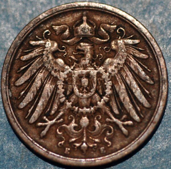 Germany 2 Pfennig 1911 E Wilhelm II KM# 16 - Image 2