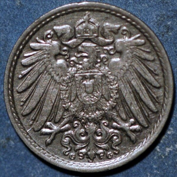 Germany Empire 5 Pfennig 1912 G KM# 11 - Image 2