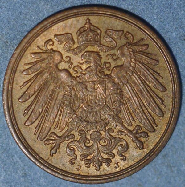 Germany 1 Pfennig 1904 J Wilhelm II KM# 10 - Image 2