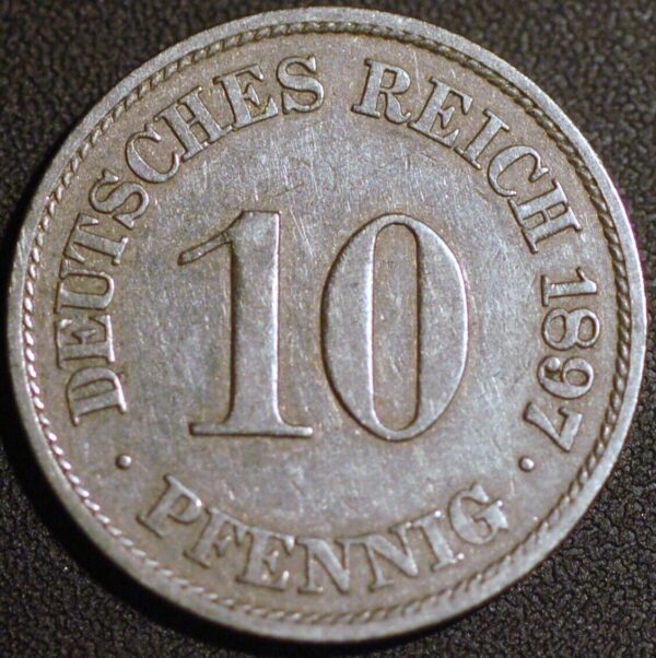 Germany Empire 10 Pfennig 1897 A Wilhelm II KM# 12