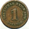 Germany 1 Pfennig 1875 Wilhelm I KM# 1