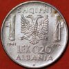 0.20 Lek 1941 Vittorio Emanuele III Italian Occupation Albania - Image 2