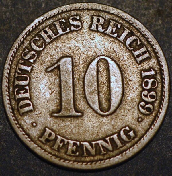 Germany Empire 10 Pfennig 1899 J Wilhelm II KM# 12