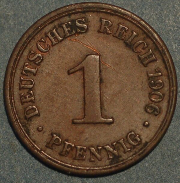 Germany 1 Pfennig 1906 F Wilhelm II KM# 10