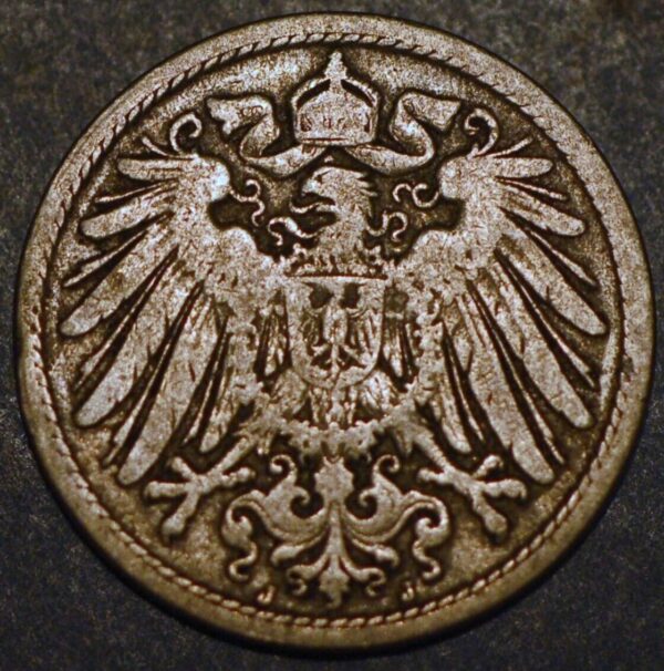 Germany Empire 10 Pfennig 1899 J Wilhelm II KM# 12 - Image 2