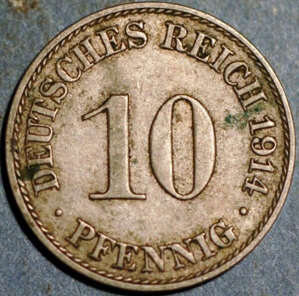 Germany Empire 10 Pfennig 1914 A Wilhelm II KM# 12