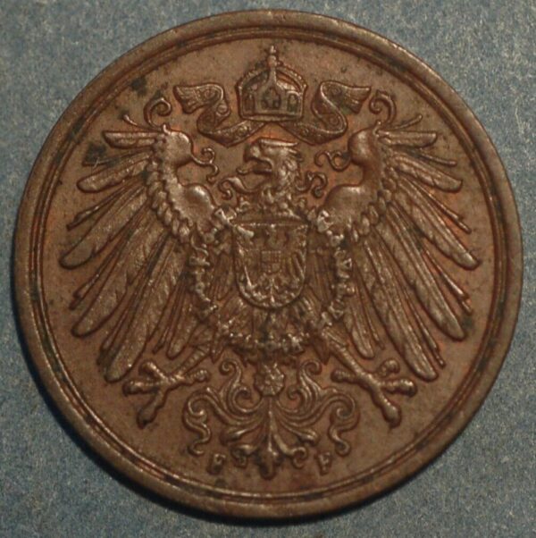 Germany 1 Pfennig 1906 F Wilhelm II KM# 10 - Image 2