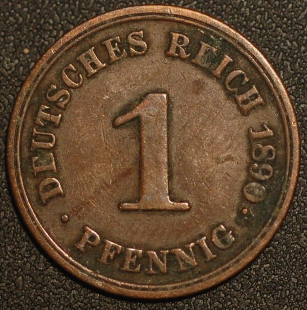 Germany 1 Pfennig 1890 E Wilhelm II KM# 10