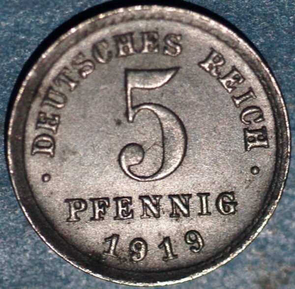 Germany Empire 5 Pfennig 1919 KM# 19