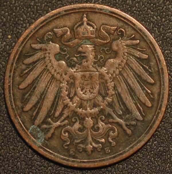 Germany 1 Pfennig 1890 E Wilhelm II KM# 10 - Image 2