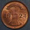 Germany Weimar Republic 2 Reichspfennig 1924 A KM# 38