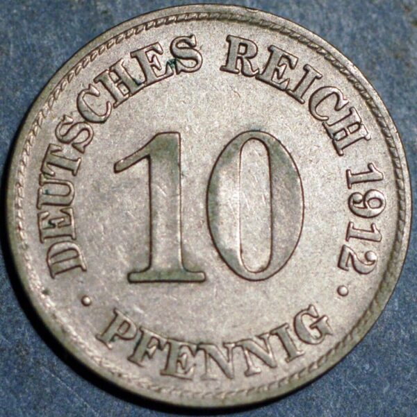 Germany Empire 10 Pfennig 1912 E Wilhelm II KM# 12