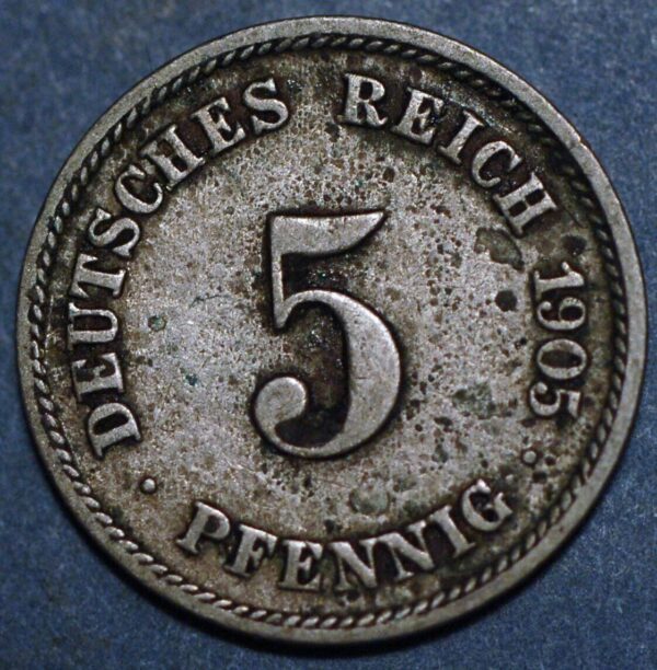 Germany Empire 5 Pfennig 1905 E KM# 11