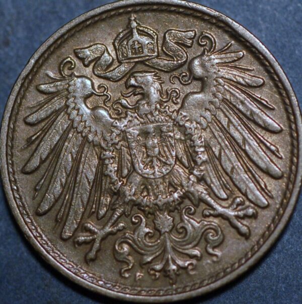 Germany Empire 10 Pfennig 1914 F Wilhelm II KM# 12 - Image 2