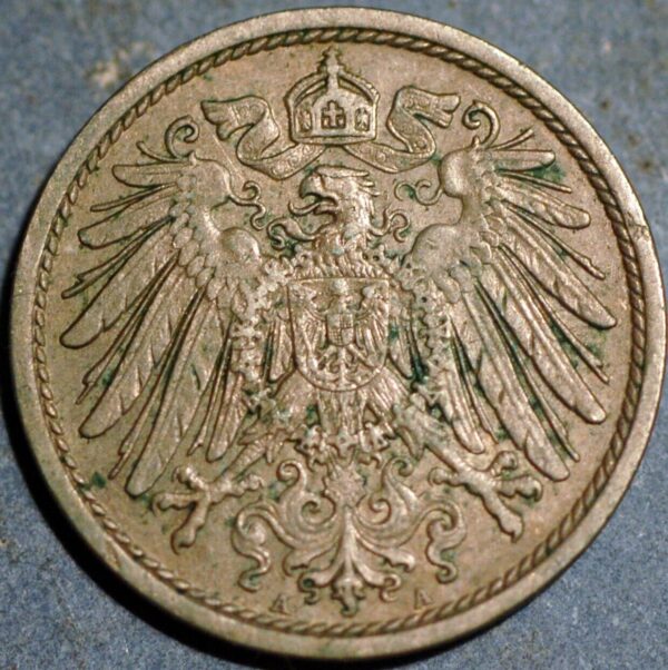 Germany Empire 10 Pfennig 1912 A Wilhelm II KM#12 - Image 2