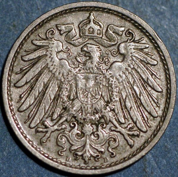 Germany Empire 10 Pfennig 1911 D Wilhelm II KM# 12 - Image 2