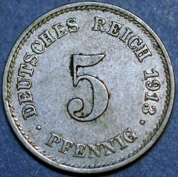 Germany Empire 5 Pfennig 1913 E KM# 11