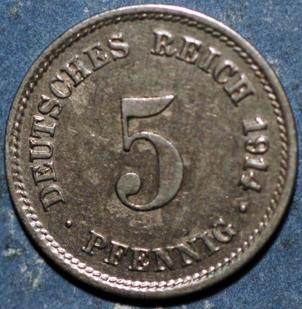 Germany Empire 5 Pfennig 1914 G KM# 11