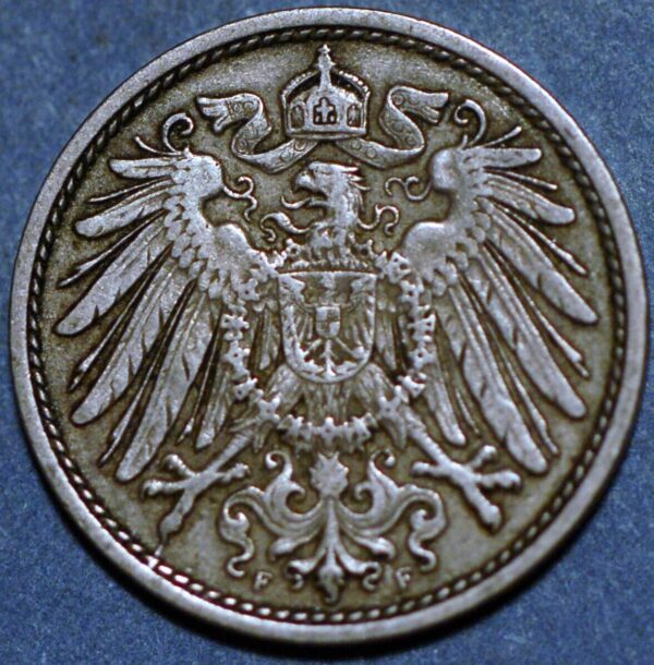 Germany Empire 10 Pfennig 1900 F Wilhelm II KM# 12 - Image 2