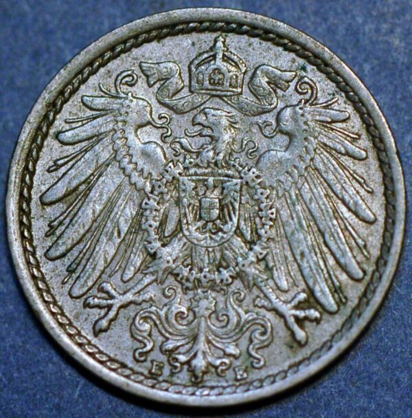 Germany Empire 5 Pfennig 1913 E KM# 11 - Image 2