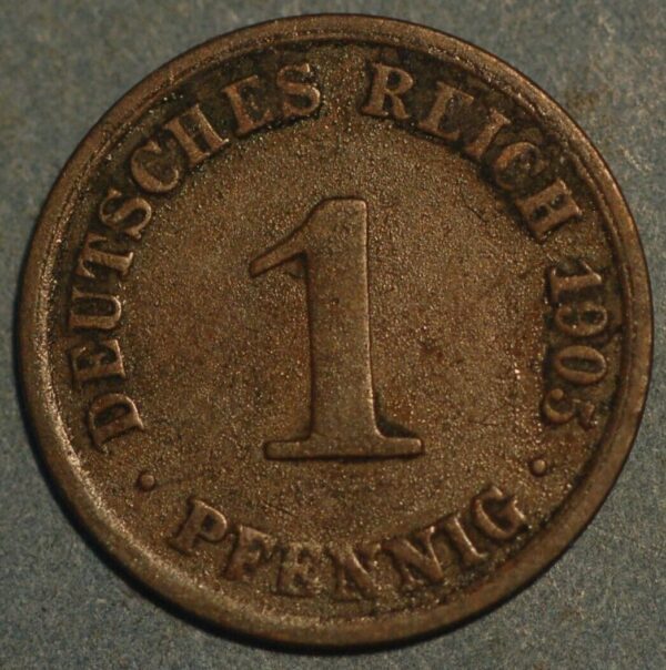 Germany 1 Pfennig 1905 A Wilhelm II KM# 10