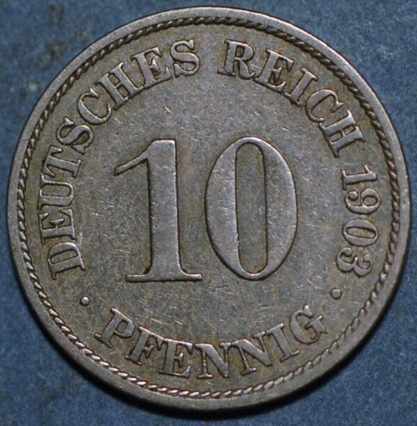 Germany Empire 10 Pfennig 1903 A Wilhelm II KM# 12