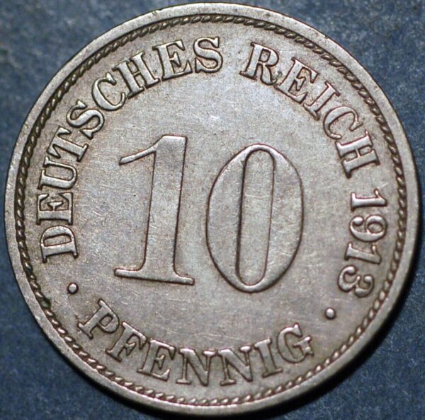 Germany Empire 10 Pfennig 1913 G Wilhelm II KM# 12