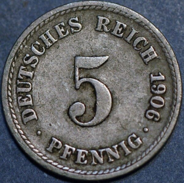 Germany Empire 5 Pfennig 1906 F KM# 11