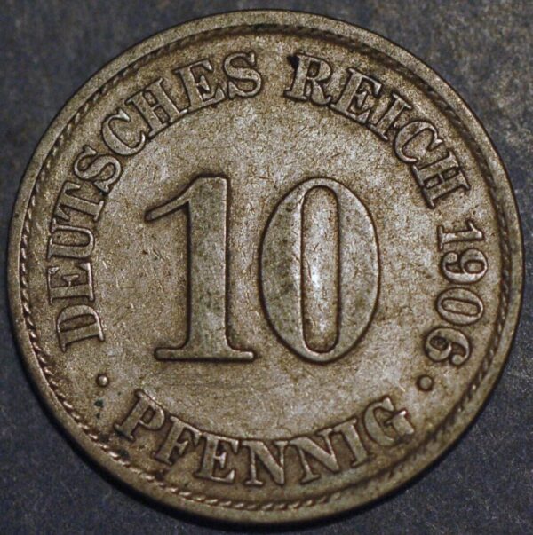 Germany Empire 10 Pfennig 1906 A Wilhelm II KM# 12