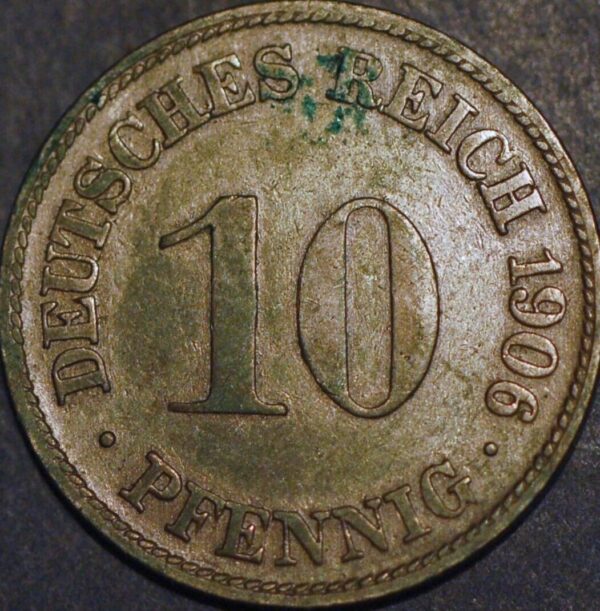 Germany Empire 10 Pfennig 1906 D Wilhelm II KM# 12