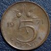 Netherlands 5 Cents 1971 KM# 181