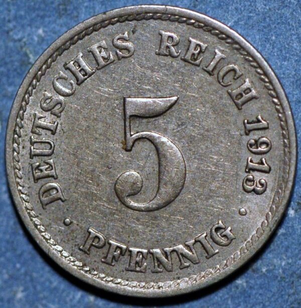 Germany Empire 5 Pfennig 1913 F KM# 11