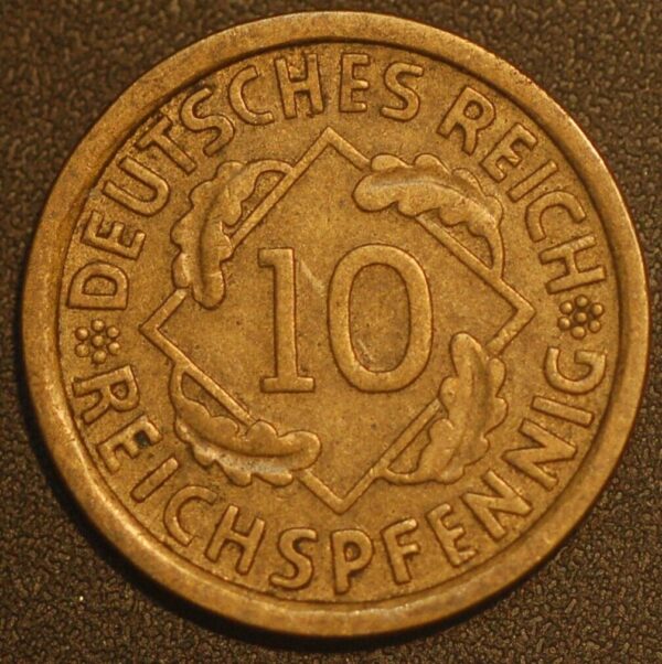 Germany Weimar Republic 10 Reichspfennig 1929 J KM# 40