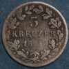 German States 3 Kreuzer 1843-1847 Ludwig II KM# 317