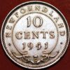 10 Cents 1941 George VI silver Newfoundland KM#20 - Image 2