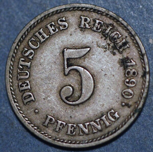 Germany Empire 5 Pfennig 1890 E KM# 11